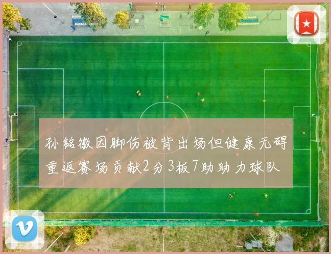 孙铭徽因脚伤被背出场但健康无碍重返赛场贡献2分3板7助助力球队